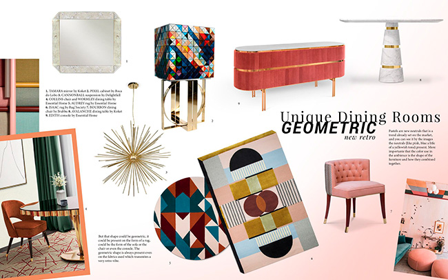 Geometric 2019 Trend Moodboard 