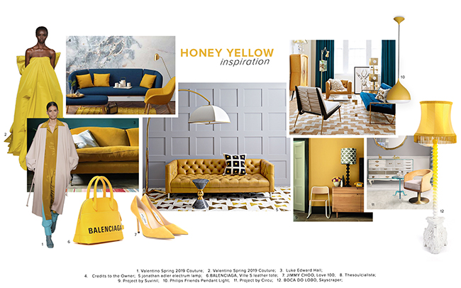 Moodboard Trends 2020 Honey Yellow