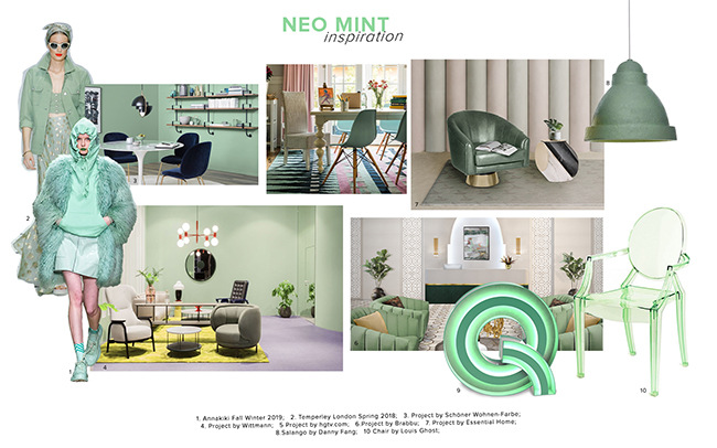 Moodboard Trends 2020 Neo Mint