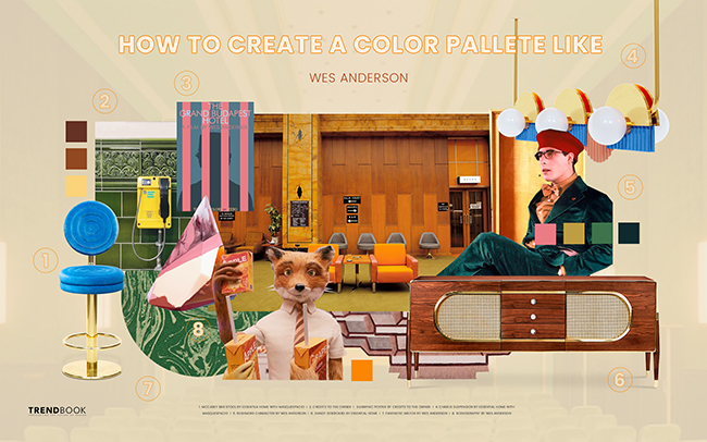 A Color Palette Inspired by Wes Anderson